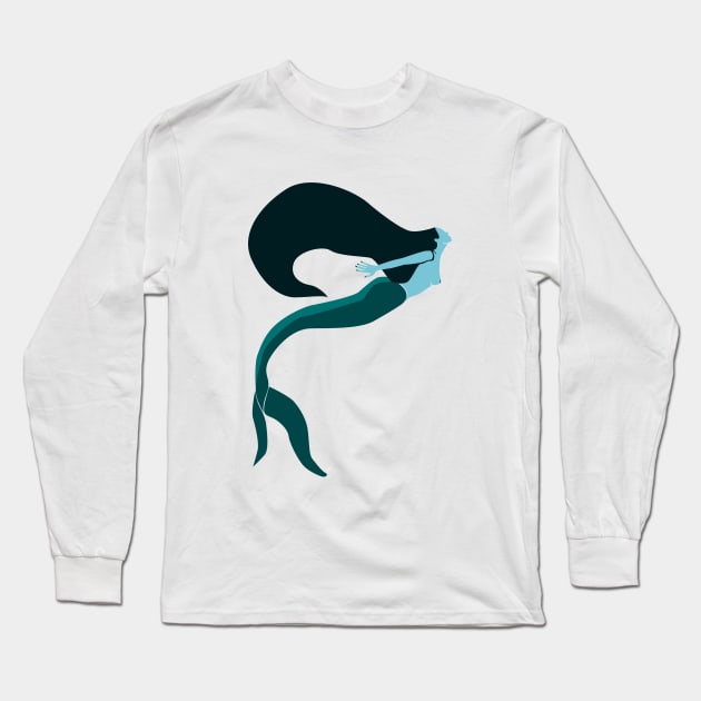 Little mermaid. Long Sleeve T-Shirt by candelanieto